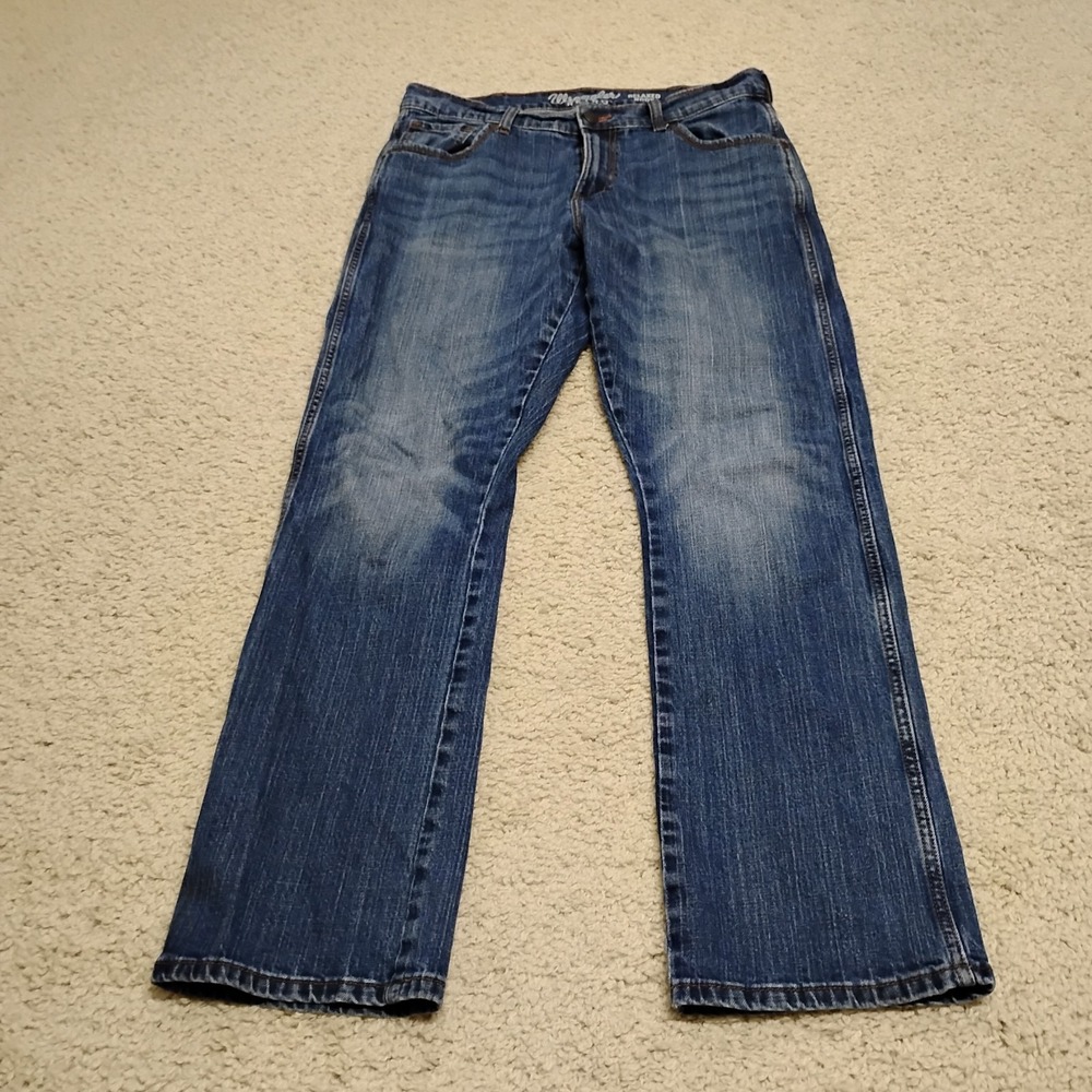 Wrangler Retro Jeans Mens 32x32 Relaxed Boot Blue Denim Modern Cowboy Western